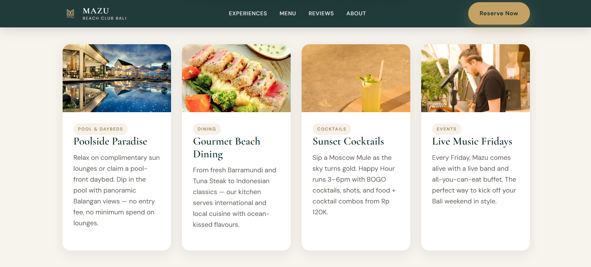 Mazu Beach Club Bali screenshot